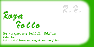 roza hollo business card